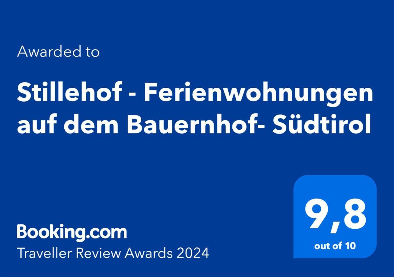Stillehof - Ferienwohnungen Auf Dem Bauernhof- Suedtirol Μπρεσανόνε Εξωτερικό φωτογραφία